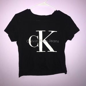 calvin klein cropped shirt